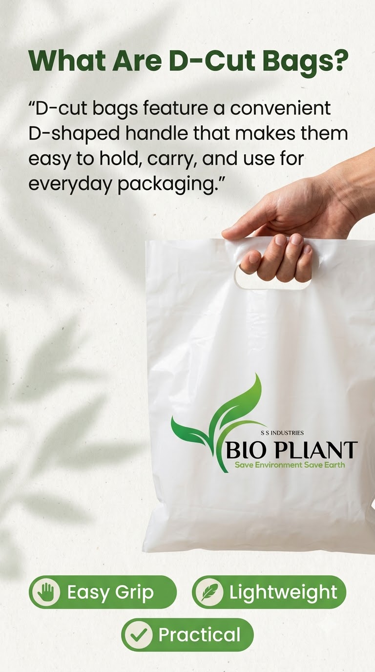 close view of d cut bags of biopliant